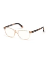 Tom Ford 50mm Square Blue Filter Eyeglasses