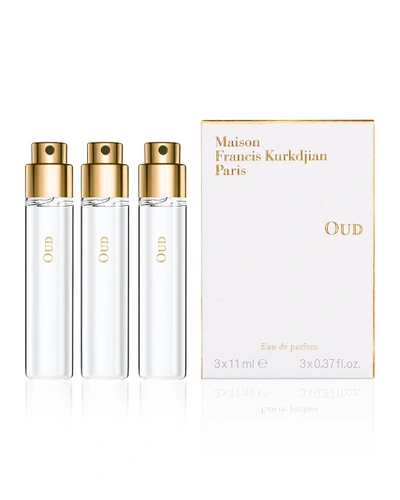 Maison Francis Kurkdjian 3 X 0.37 Oz. Oud Eau De Parfum Travel Spray Refills