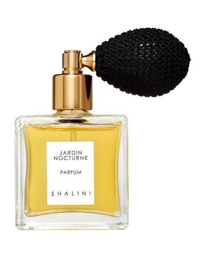 Shalini Parfum Jardin Nocturne Cubique Glass Bottle With Black Bulb Atomizer, 1.7 Oz./ 50 ml