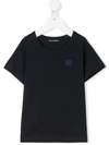 Acne Studios Kids' Mini Nash Face-motif T-shirt In Blue