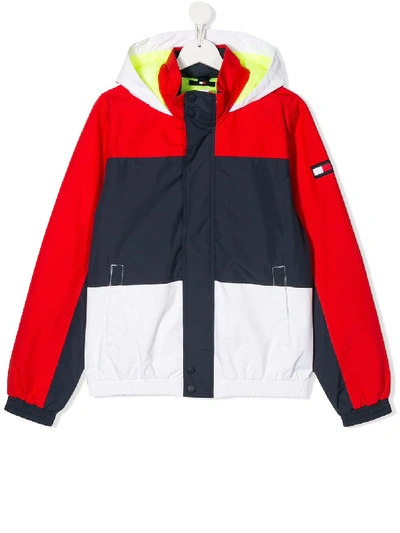 Tommy Hilfiger Junior Teen Colour-block Jacket In Blue