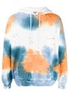 Msgm Splat Color Print Hoodie In Multicolor