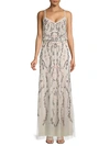 ADRIANNA PAPELL BEADED FLORAL BLOUSON GOWN,0400011942013