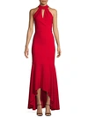 Laundry By Shelli Segal Sleeveless High-low Gown In Wine