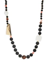 ALEXIS BITTAR WOOD, CORAL & CRYSTAL BEADED LONG NECKLACE,0400012125505