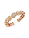 ALEXIS BITTAR 10K ROSE GOLDPLATED & CRYSTAL CUFF BRACELET,0400012131375