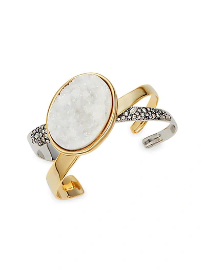 Alexis Bittar 10k Goldplated Statement Druzy Cuff