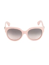 Moschino 56mm Round Sunglasses In Pink Grey
