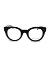 BOTTEGA VENETA 47MM OVAL OPTICAL GLASSES,0400012452017