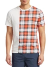 MADISON SUPPLY SPLIT CHECK T-SHIRT,0400011602783