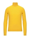 Grey Daniele Alessandrini Turtlenecks In Yellow