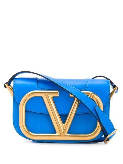 Valentino Garavani Vltn Neck Strap Wallet In Blue