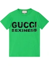 Gucci Slogan T-shirt In Green