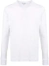 James Perse Luxe Lotus Jersey Crew Neck Top In White