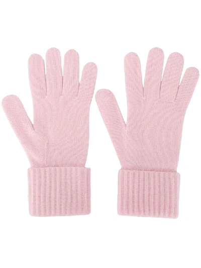 N•peal Ribbed Cashmere Gloves In Pink