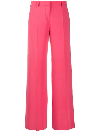 Alberto Biani Flared Style Trousers In Pink