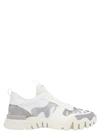 Valentino Rockrunner Camouflage-print Low-top Sneakers In Multicolor