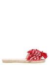 Manebi Bandana Flat Sandals With Bow Red In Red