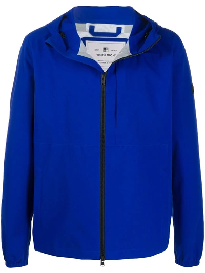 Woolrich Zipped-up Jacket In Blue