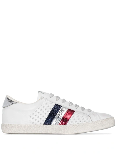 Moncler Logo Detailed Low Top Sneakers In White