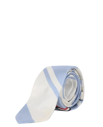 Thom Browne Stripe Tennis Tie In Blue