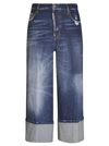 DSQUARED2 WIDE-LEG CROPPED JEANS,11319881