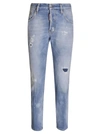 DSQUARED2 CROPPED DISTRESSED JEANS,11319804
