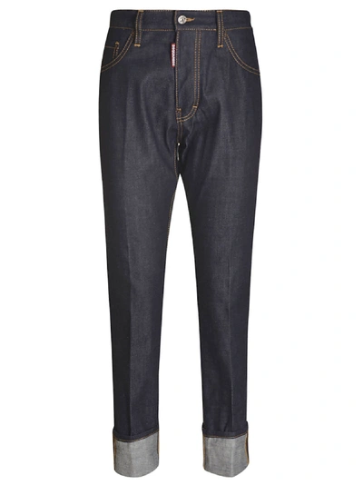 Dsquared2 Cropped Jeans In Black