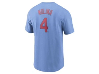 Nike Men's Yadier Molina St. Louis Cardinals T-shirt In Light Blue