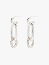 CORNELIA WEBB CORNELIA WEBB SILVER-PLATED CHAIN LINK CRYSTAL HOOP EARRINGS,09015353814808118