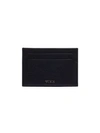 Tumi Nassau Leather Clip Card In Black