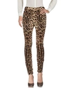 Dolce & Gabbana Leopard Print Marquisette Pants In Beige