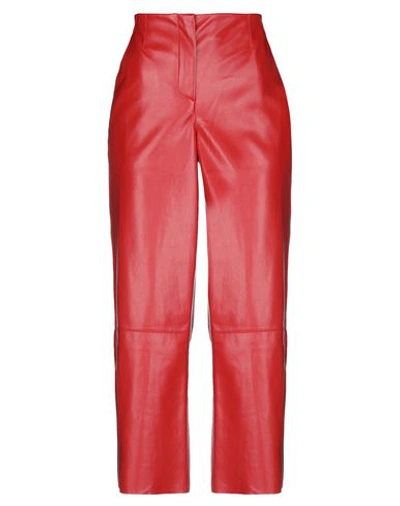 Nanushka Casual Pants In Brick Red