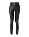 Sprwmn Black High Waisted Leather Leggings In Black