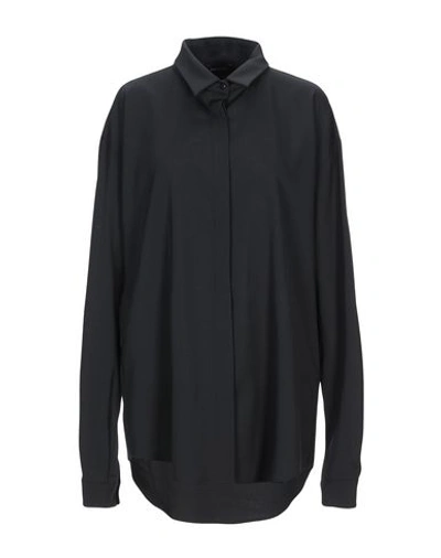 Anthony Vaccarello Solid Color Shirts & Blouses In Black