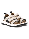 Roberto Cavalli Metallic Logo Sandals In 金色