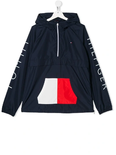 Tommy Hilfiger Junior Teen Logo Jacket In Blue