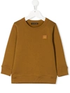 Acne Studios Kids' Mini Fairview Face-motif Sweatshirt In Brown