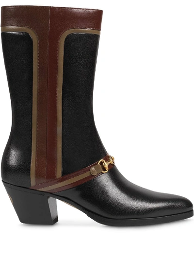 Gucci Men's Boot With Interlocking G Horsebit In Black