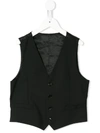 Dolce & Gabbana V-neck Waistcoat In Black