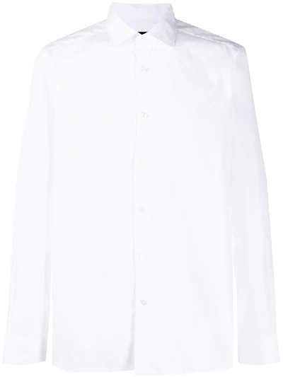 Ermenegildo Zegna Point-collar Poplin Shirt In White