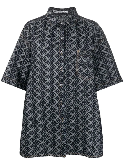 Acne Studios Jacquard-jeanshemd In Blue