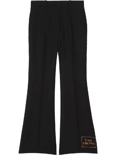 Gucci Eterotopia Flared Trousers In Black