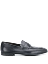 ERMENEGILDO ZEGNA SLIM ALMOND-TOE LOAFERS