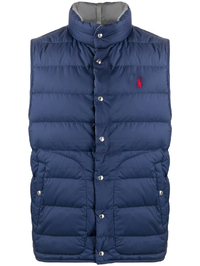 Polo Ralph Lauren Quilted Down Gilet In Blue