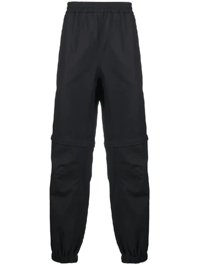 Msgm Layered-panel Track Pants In Black