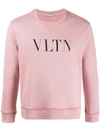 Valentino T-shirt Mit Vltn-print In Pink