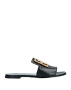 Givenchy 4g Logo-embellished Leather Sandals In Black