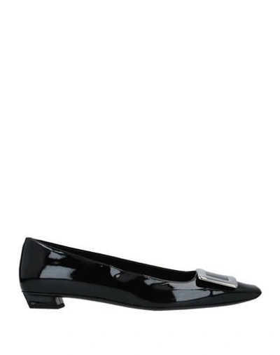 Roger Vivier Ballet Flats In Black