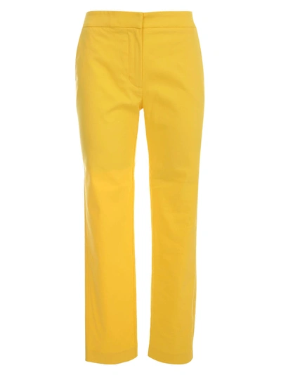 Be Blumarine Low-waist Tapered Trousers In Giallo